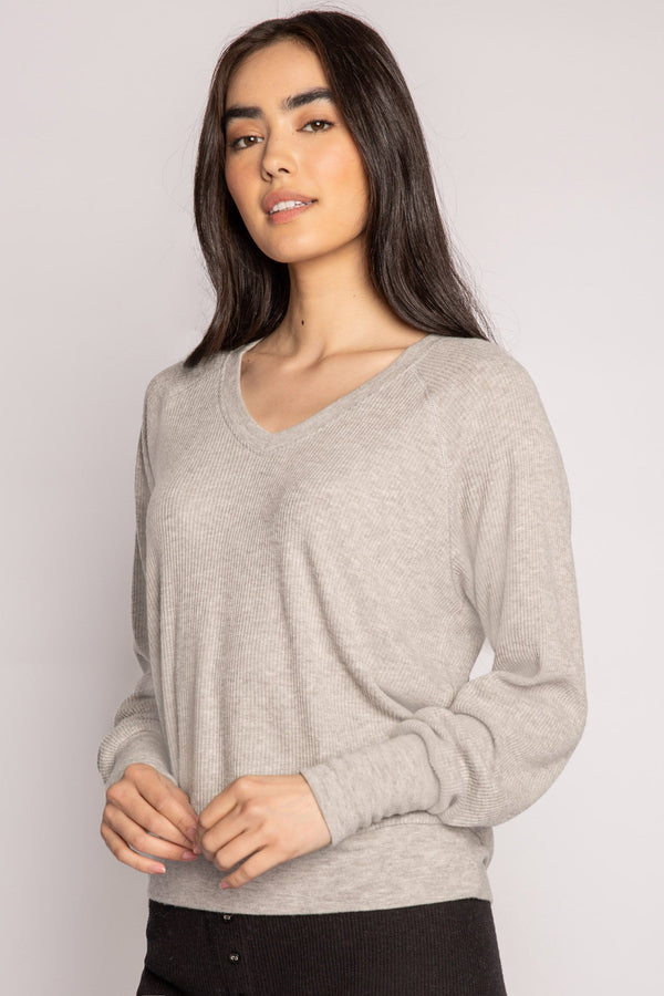 pj salvage Textured Essentials Long Sleeve Top