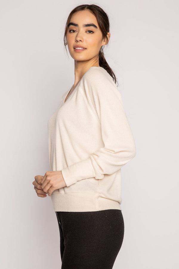 Pj Salvage Textured Essentials Long Sleeve Top