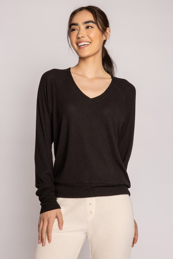 pj salvage Textured Essentials Long Sleeve Top