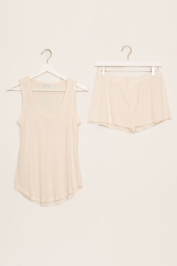 Pj Salvage Textured Essentials Short Lounge Set