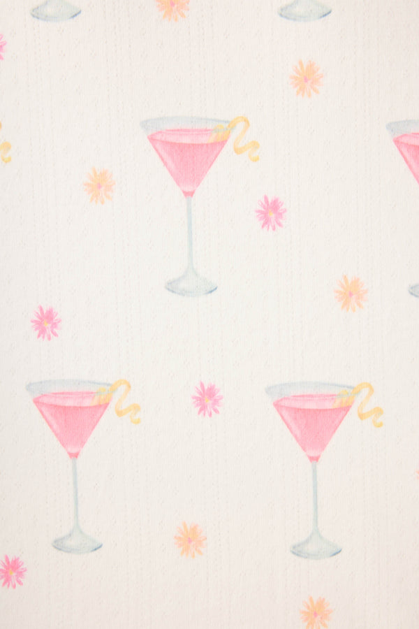 Pj Salvage Tini Time Drinks Long Sleeve Top