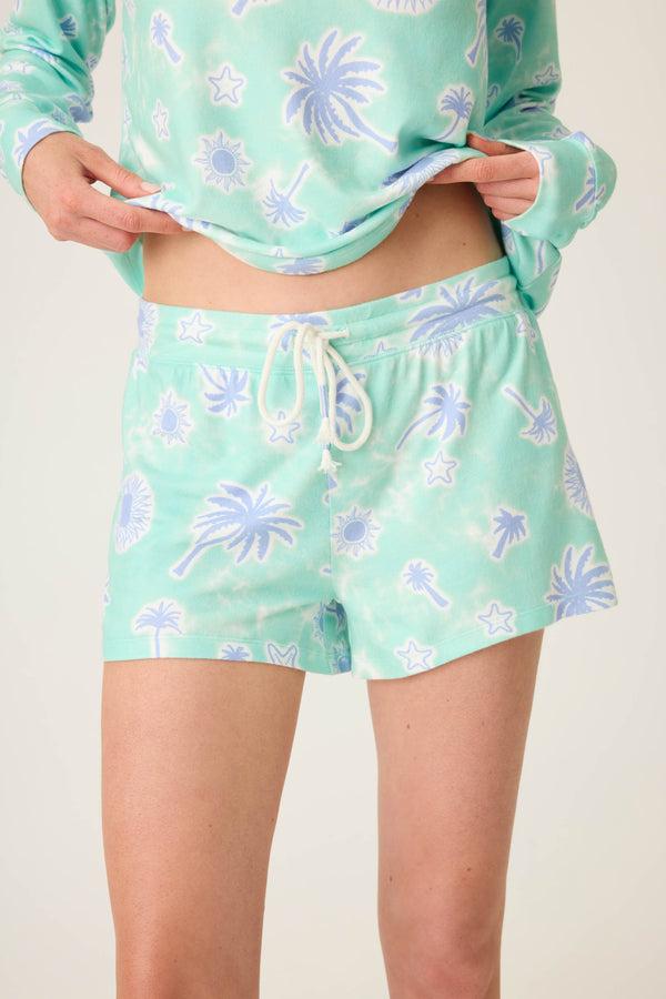 Pj Salvage Vacay Vibes Palm Print Shorts