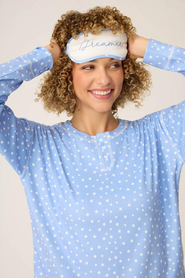 Pj Salvage Pointelle Essentials Ditsy Star 4-Piece Loungewear Set