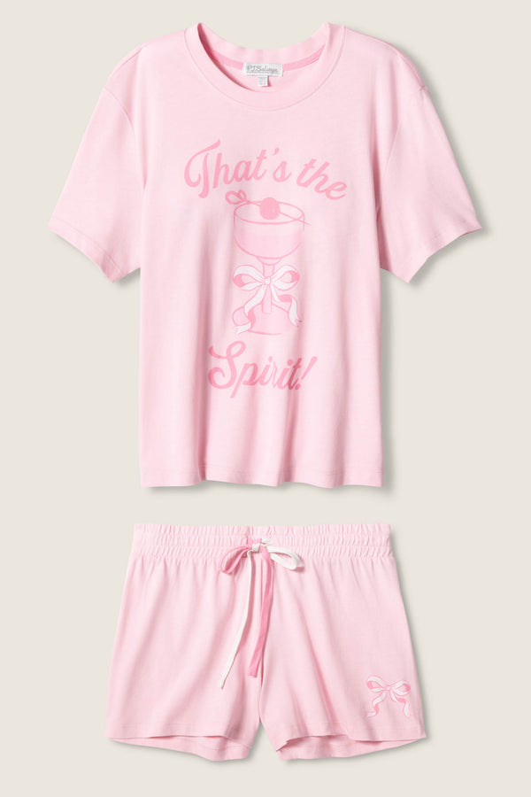 Pj Salvage Pretty Punch That's The Spirit Loungewear Short Set