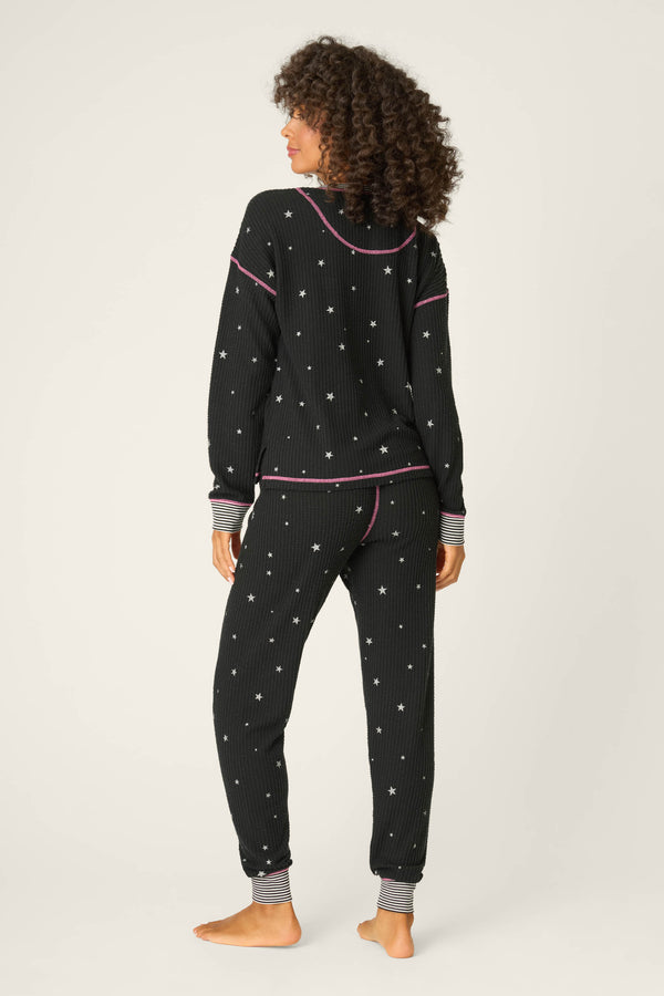 Pj Salvage Ski Jammie Classics Starlight Starbright Black PJ Set