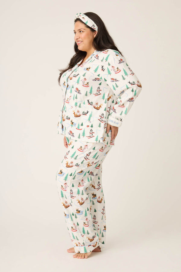 Pj Salvage Sleigh All Day 3-Piece Plus Size Flannel PJ Set