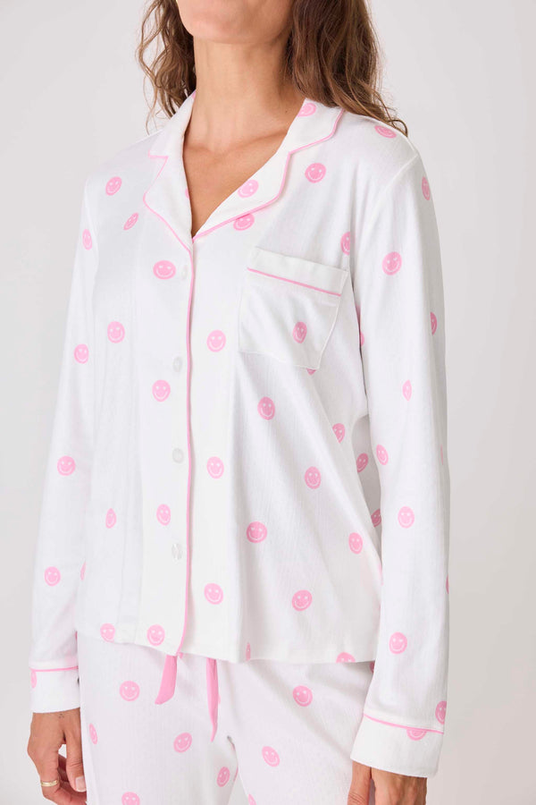 Pj Salvage Susan G. Komen Choose Happy Long Sleeve PJ Top