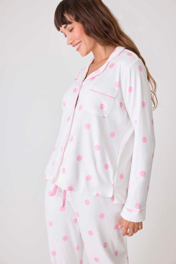Pj Salvage Susan G. Komen Choose Happy Long Sleeve PJ Top