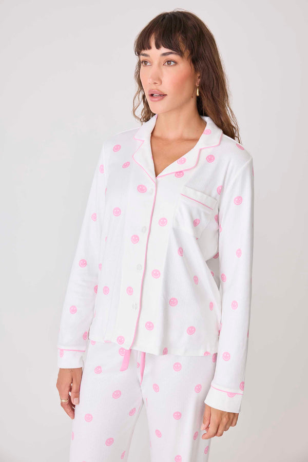 pj salvage Susan G. Komen Choose Happy Long Sleeve PJ Top