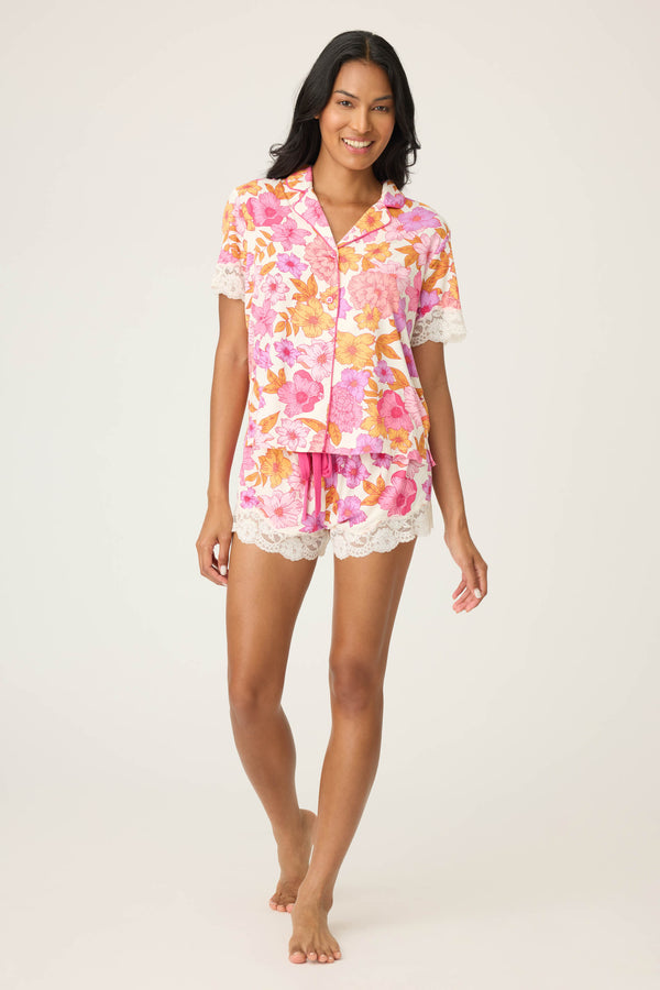 pj salvage Sweet Dreams Floral Print Short Modal PJ Set