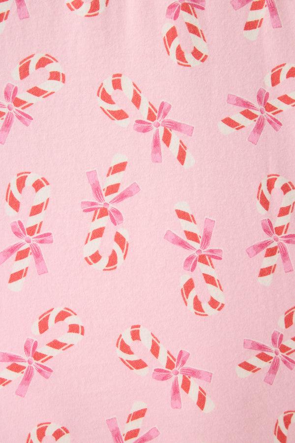 Pj Salvage Sweeter Than Sugar 3-Piece Candy Cane Print Plus Size Flannel PJ Set