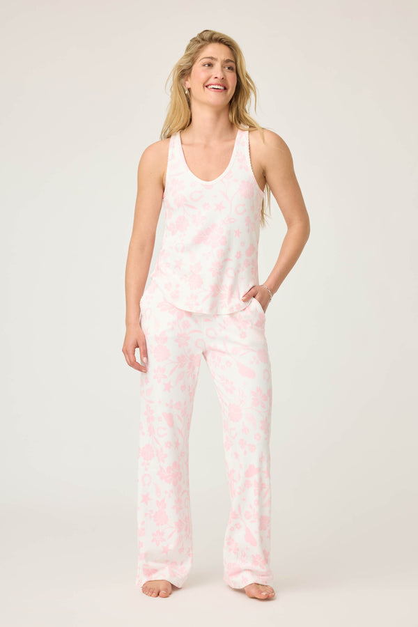 Pj Salvage Wild Flower Western Floral Print Pointelle Lounge Set