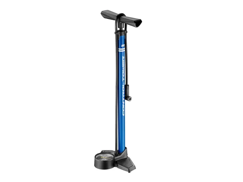 planet bike Giant Control Tower 2 Track Pump in Blue Dual Valve