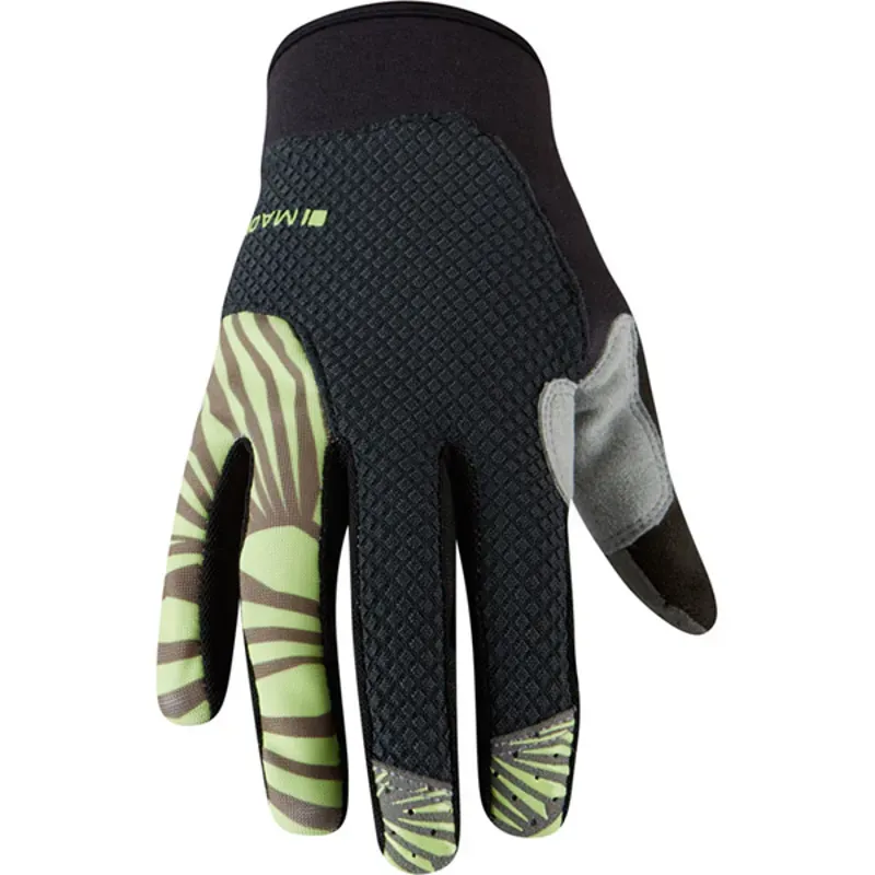 planet bike MADISON FLUX WOMENS GLOVES - PHANTOM/SHARP GREEN - XS