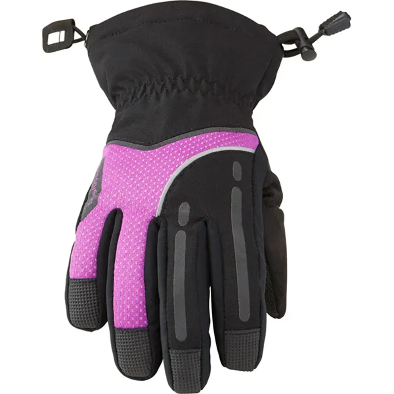 planet bike MADISON STELLAR WOMENS WATERPROOF GLOVES - BLACK/PURPLE CACTUS