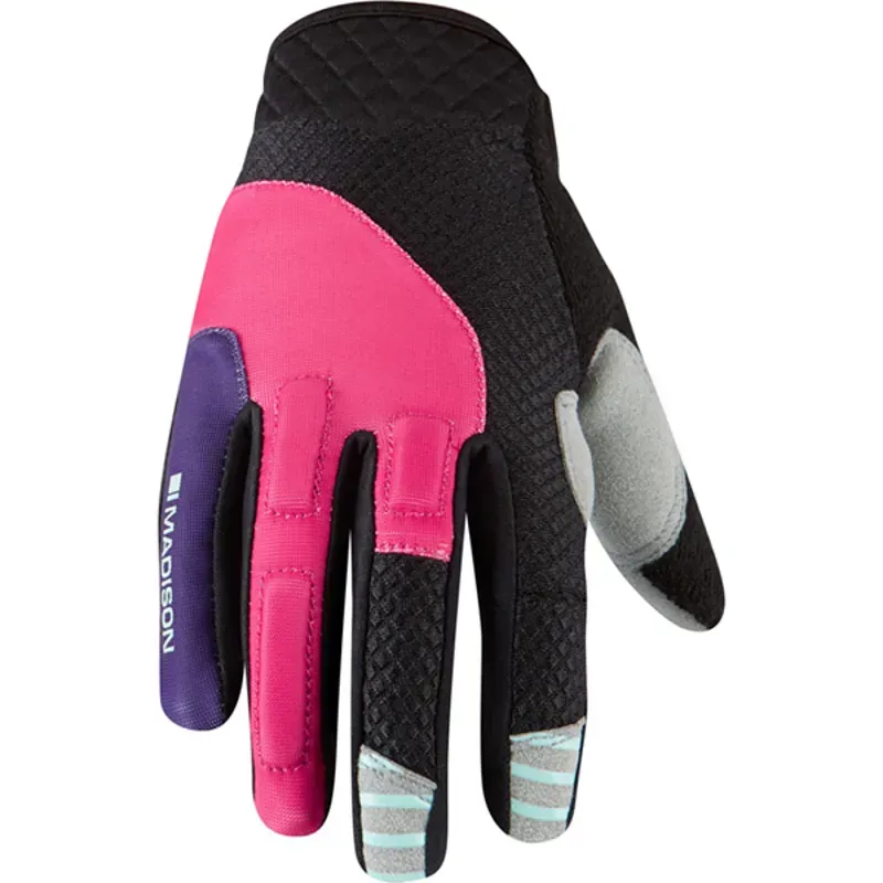 planet bike MADISON ZENA WOMENS GLOVES - ROSE RED/IMPERIAL PURPLE - XS
