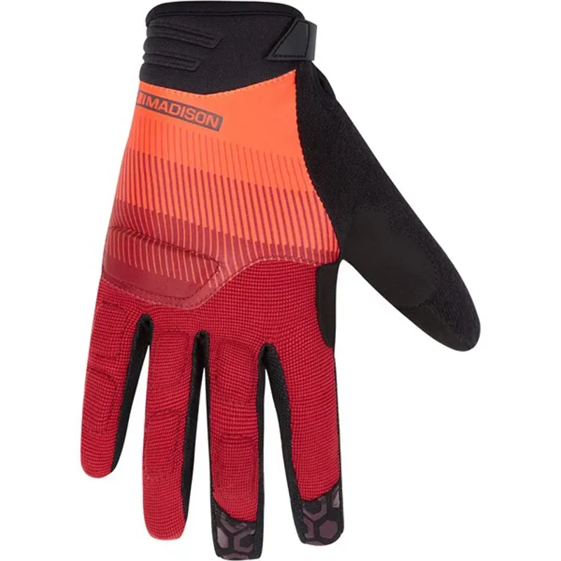 planet bike MADISON ZENITH MENS GLOVES - BLOOD RED/CHILLI RED - SMALL