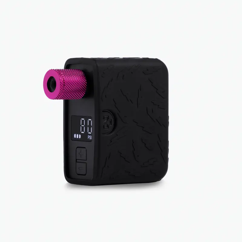 planet bike Muc-Off AirMach Electric Mini Pro Inflator in Black/Pink
