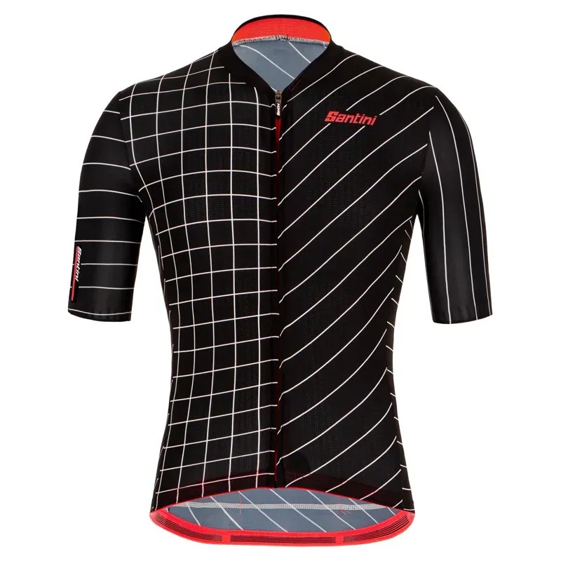 planet bike SANTINI ELSK BLACK WHITE JERSY XL