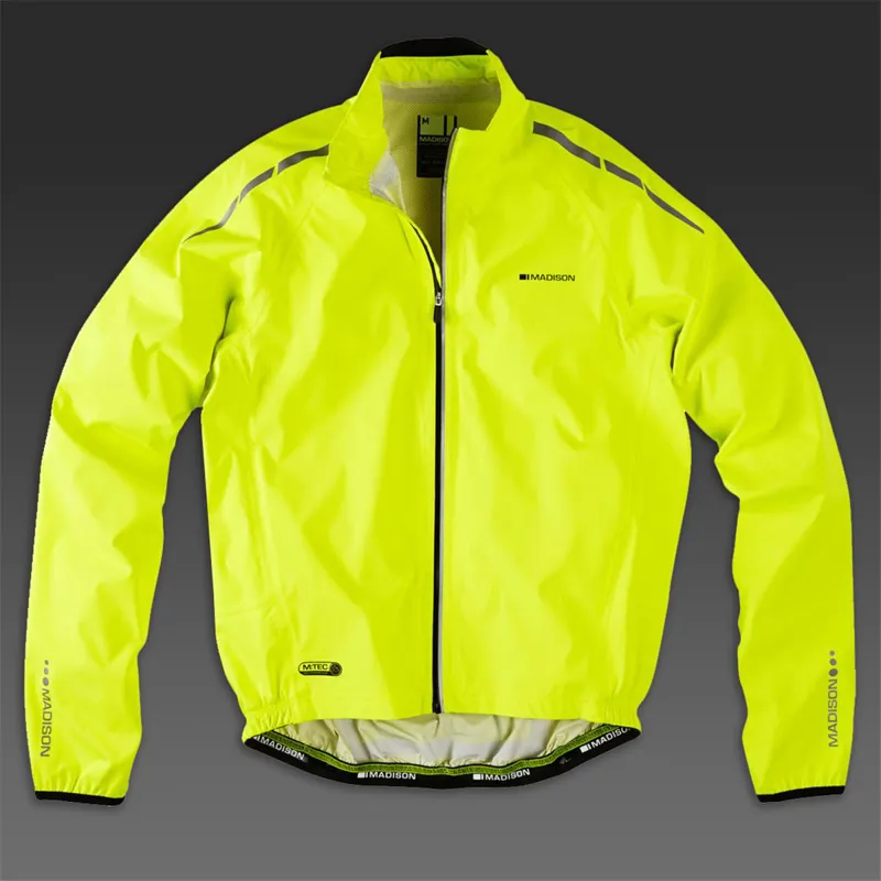 planet bike SHIMANO SHIELD MENS WATERPROOF JACKET HI-VIZ YELLOW - SMALL