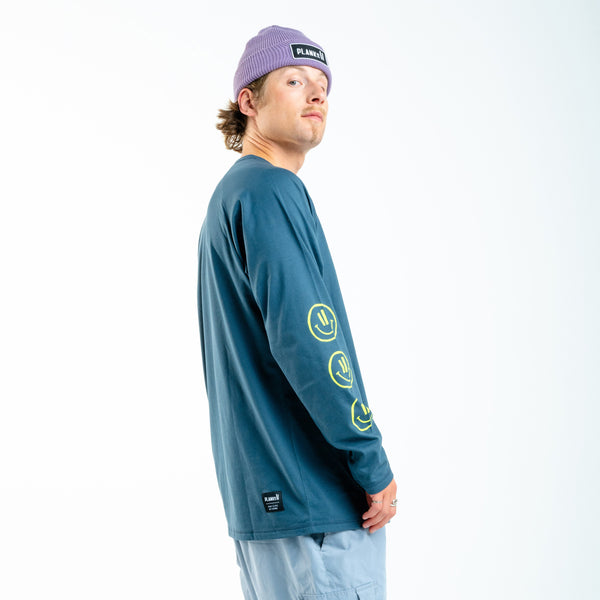 Planks Men's Rave Face Organic Long Sleeve T-Shirt