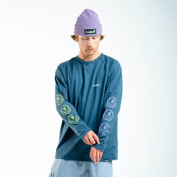 planks Men's Rave Face Organic Long Sleeve T-Shirt