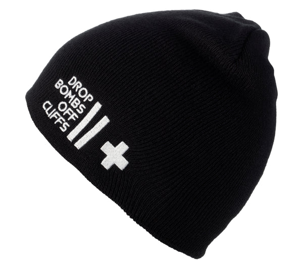 Planks Unisex Drop Bombs Off Cliffs POW Turn Up Beanie