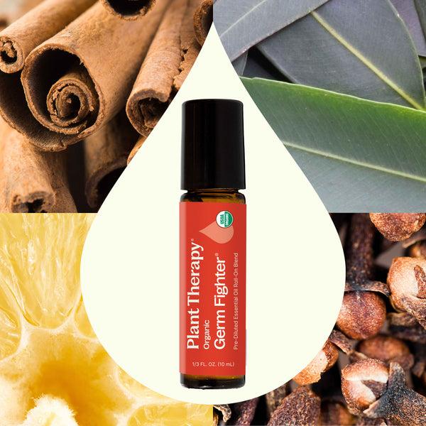 Plant Therapy Organic Germ Fighter®️ Essential Oil Blend Pre-Diluted Roll-On