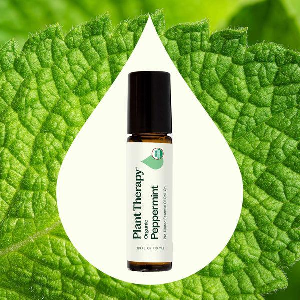 Plant Therapy Organic Peppermint Essential Oil Pre-Diluted Roll-On