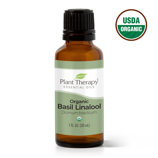 Plant Therapy Organic Basil Linalool Essential Oil