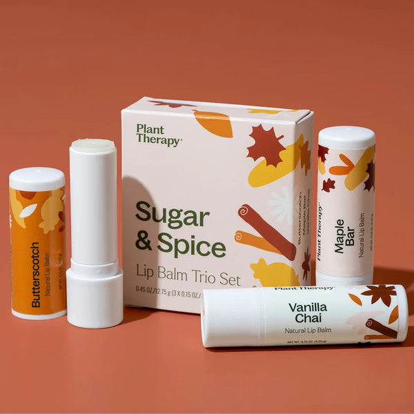 Plant Therapy Sugar & Spice Lip Balm Trio Set