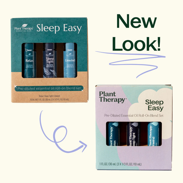 Plant Therapy Sleep Easy Essential Oil Blend Roll On Set
