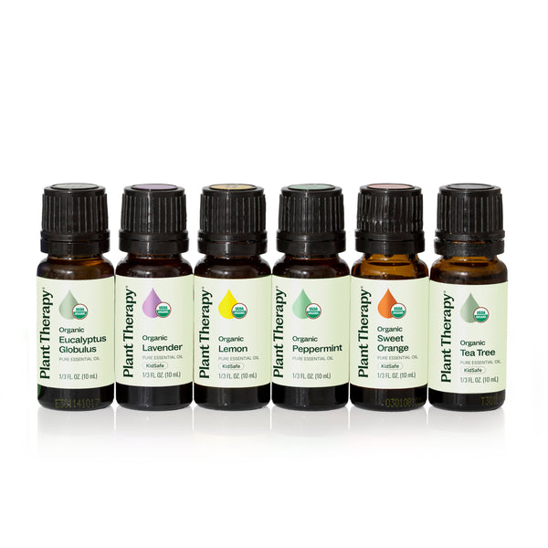 plant therapy Top 6 Organic Singles Essential Oil Set