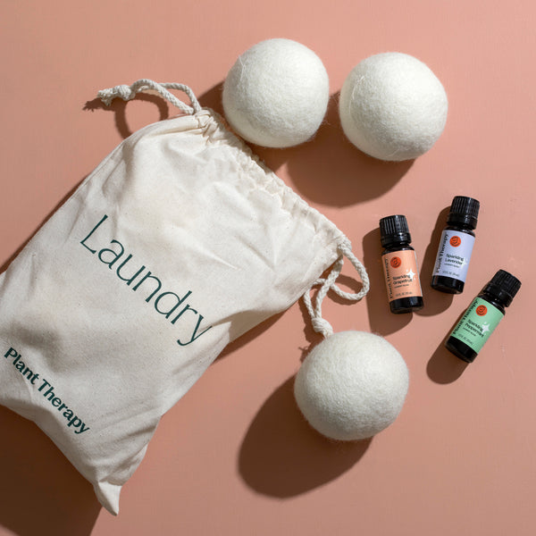 Plant Therapy Wool Dryer Balls 6 Pack And Sparkling Laundry Blend 3 Pack