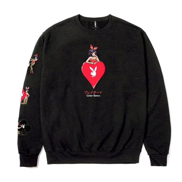 playboy Ace of Hearts 3.0 Crewneck Sweatshirt Men's - Sweatshirts Black
