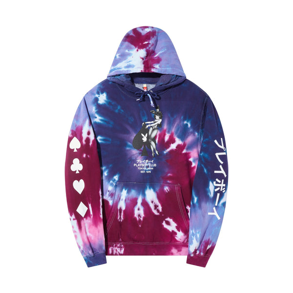 playboy Ace of Spades Tie Dye Hoodie Men's - Hoodies Purple Passion playboy Ace of Spades Tie Dye Hoodie Men's - Hoodies Purple Passion