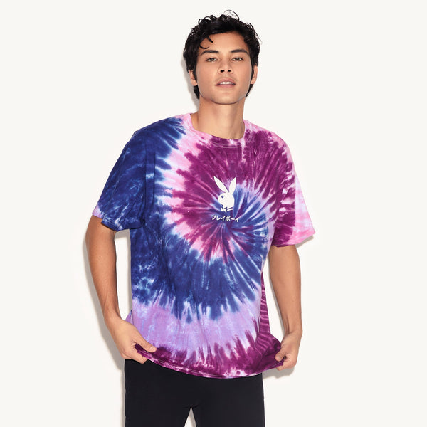 Playboy Ace Of Spades Tie-Dye T-Shirt Men's - T-Shirts SMALL