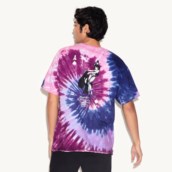 Playboy Ace Of Spades Tie-Dye T-Shirt Men's - T-Shirts SMALL