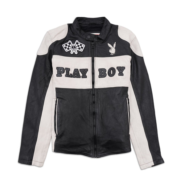 Playboy Anderson Men's Leather Jacket Men's - Jackets Black