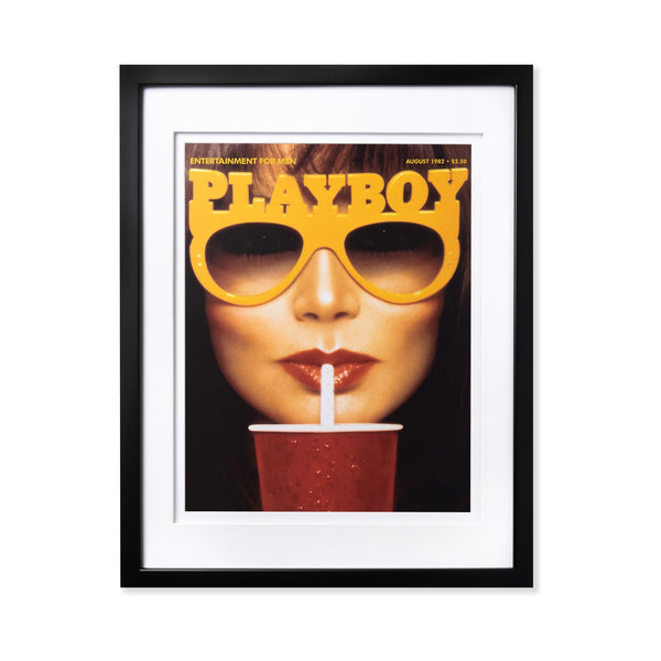 Playboy August 1982 Cover Framed Print Home Goods - Art Print White Frame