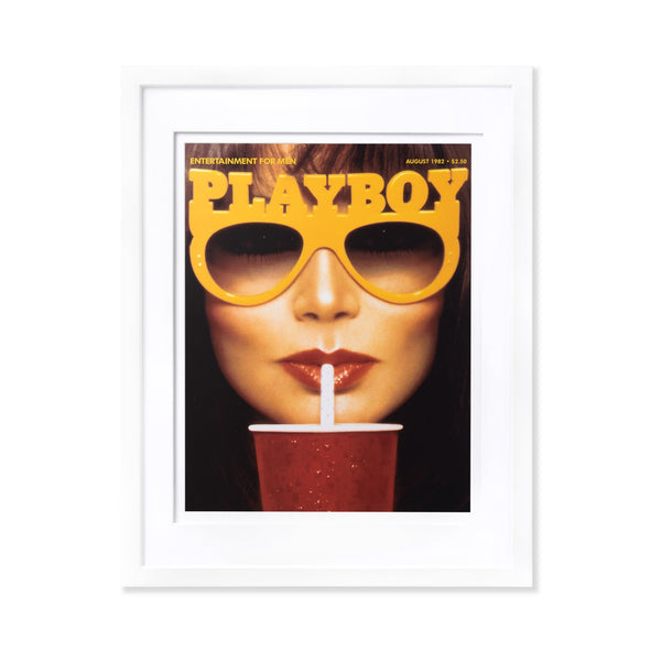 playboy August 1982 Cover Framed Print Home Goods - Art Print White Frame