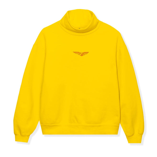 playboy Aviation Wings High Neck Sweatshirt Men's - Sweatshirts Mustard
