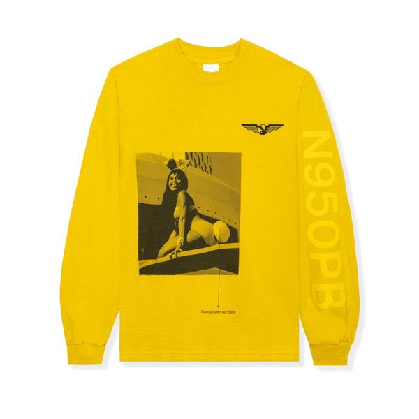 playboy Aviation Wings N950PB Long Sleeve T-Shirt Men's - T-Shirts Mustard