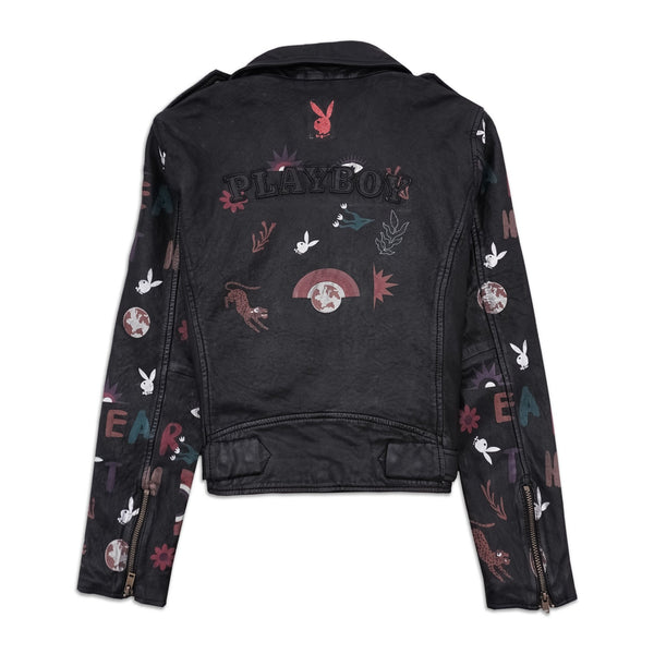 Playboy Becker Women's Leather Jacket Women's - Jackets Black