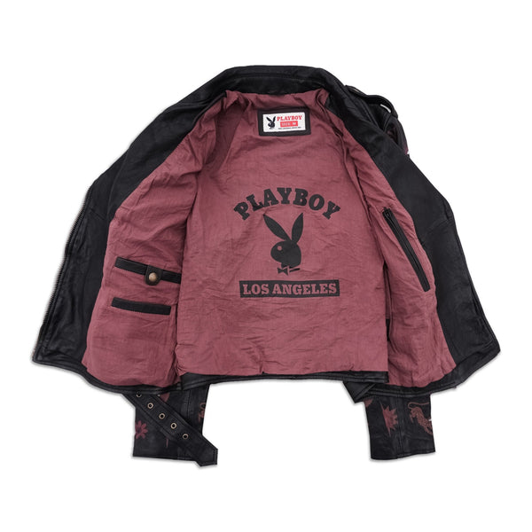 Playboy Becker Women's Leather Jacket Women's - Jackets Black