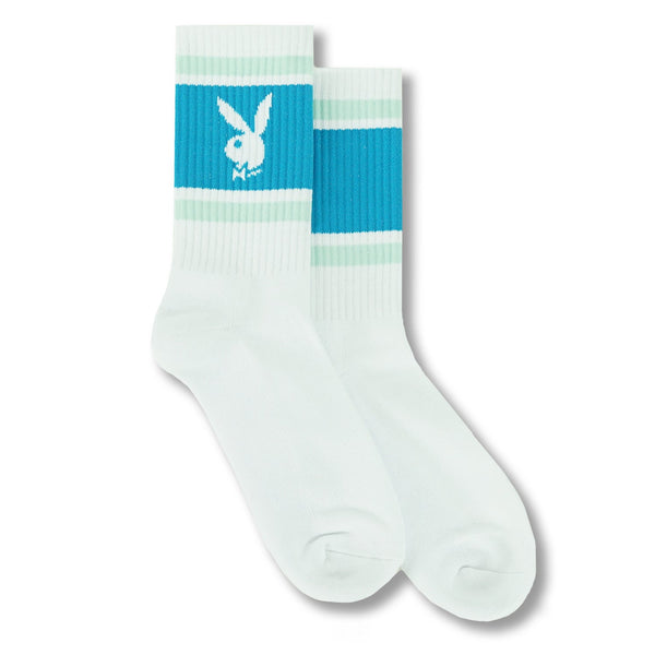 Playboy Box Logo Rabbit Head Crew Socks Accessories - Socks O/s