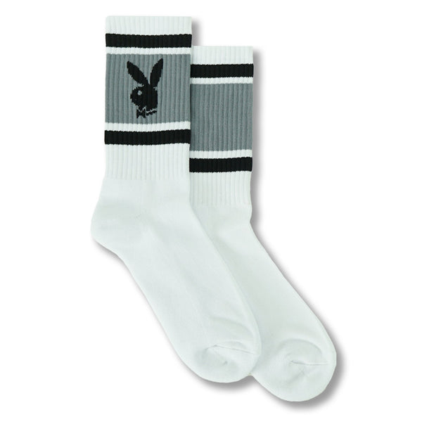 Playboy Box Logo Rabbit Head Crew Socks Accessories - Socks O/s