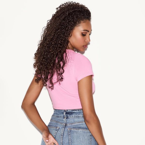 Playboy Bubblegum Pink Baby Tee Women's - Tees EXTRA LARGE