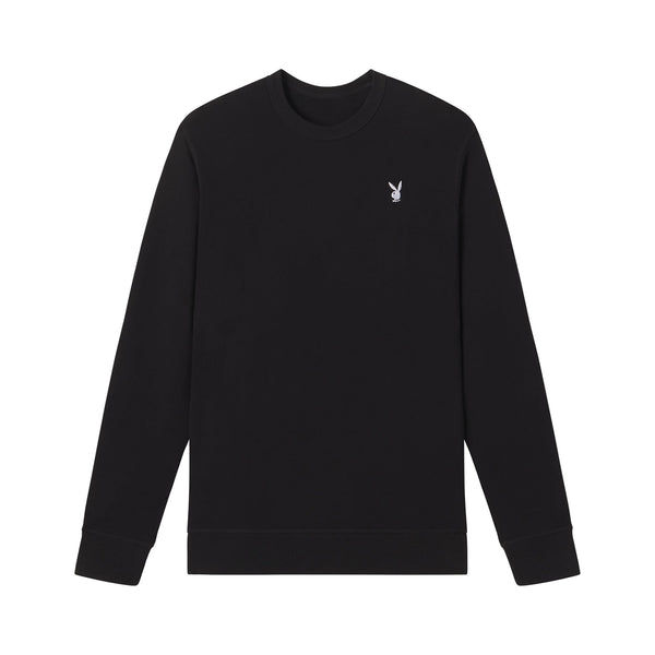 playboy Bunny Basics Crewneck Sweatshirt Men's - Sweatshirts Black