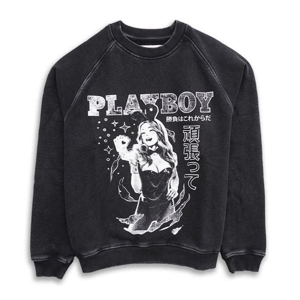 Playboy Bunny Luck Sweatshirt Men's - Sweatshirts White